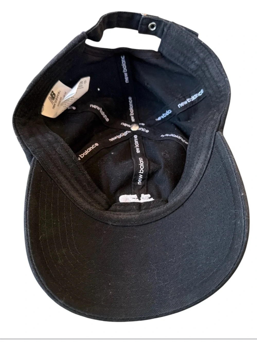New Balance Hat Black One Size Adjustable Embroidered Classic Running